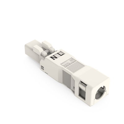 Plug with strain relief housing 2-pole white