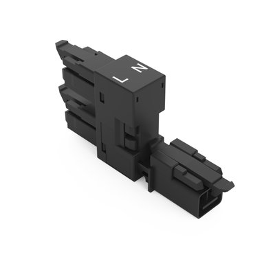 H-distribution connector 2-pole Cod. A black
