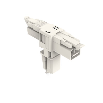 T-distribution connector 2-pole Cod. A white