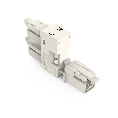 H-distribution connector 2-pole Cod. A white