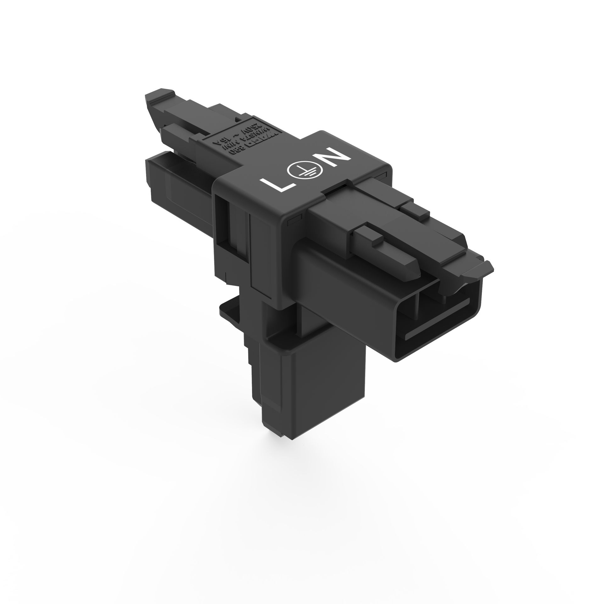 T-distribution connector 3-pole Cod. A black