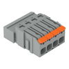 1-conductor male connector lever Push-in CAGE CLAMP® gray