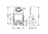 Mounting carrier with strain relief for 10-wire connectors 221 Series - 4 mm² blue