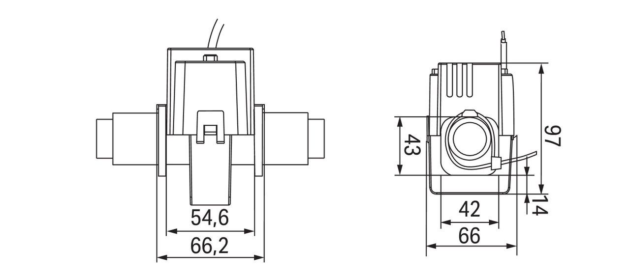 Split-core current transformer Primary rated current: 400 A Secondary rated current: 5 A – Image 2 of 2