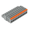 1-conductor female connector lever Push-in CAGE CLAMP® gray