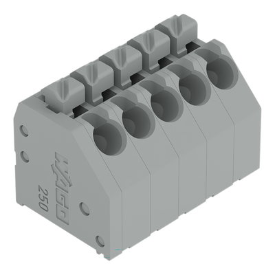 PCB terminal block push-button 1.5 mm² gray