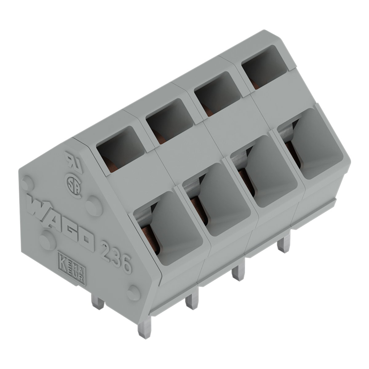 PCB terminal block 2.5 mm² Pin spacing 5/5.08 mm gray