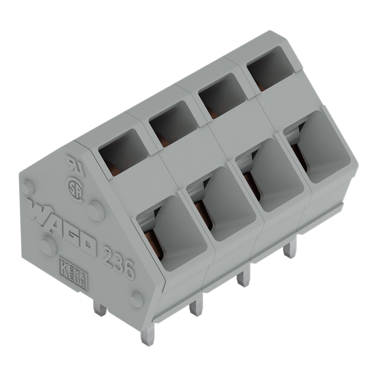 PCB terminal block 2.5 mm² Pin spacing 5/5.08 mm gray