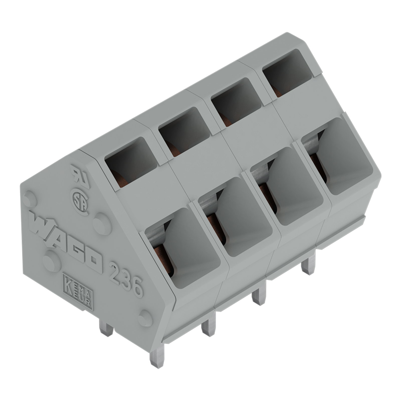 PCB terminal block 2.5 mm² Pin spacing 5/5.08 mm gray