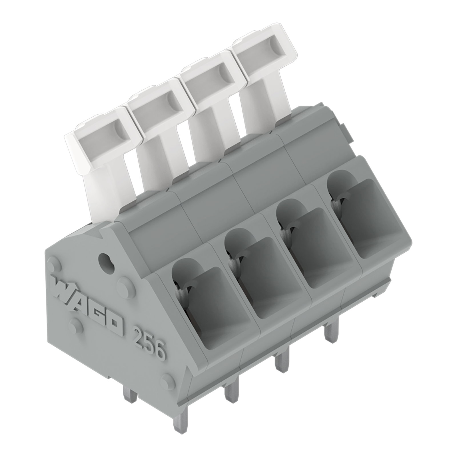 PCB terminal block push-button 2.5 mm² gray