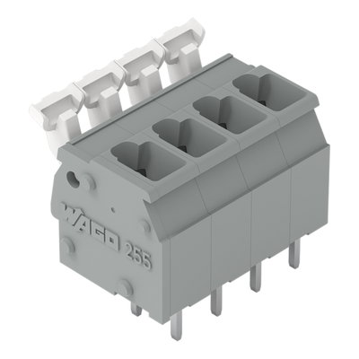 PCB terminal block push-button 2.5 mm² gray