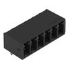 THT male header 0.8 x 0.8 mm solder pin angled black