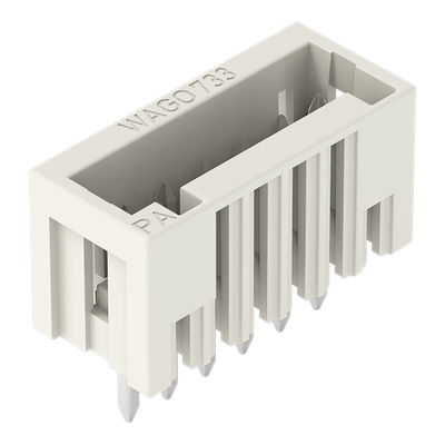 THT male header 0.8 x 0.8 mm solder pin straight light gray