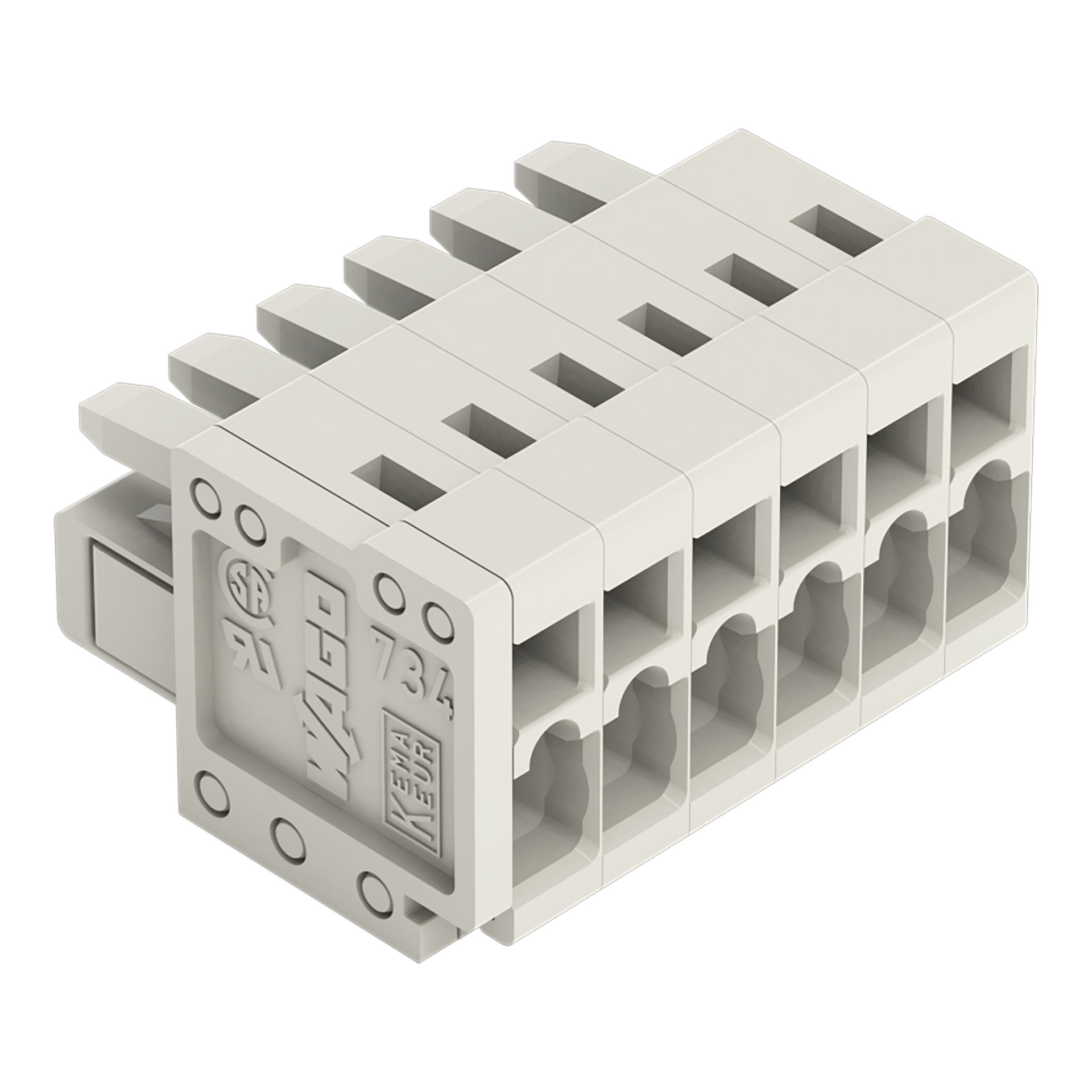1-conductor female connector CAGE CLAMP® 1.5 mm² light gray