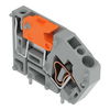 Stackable PCB terminal block with knife disconnect 2.5 mm² gray