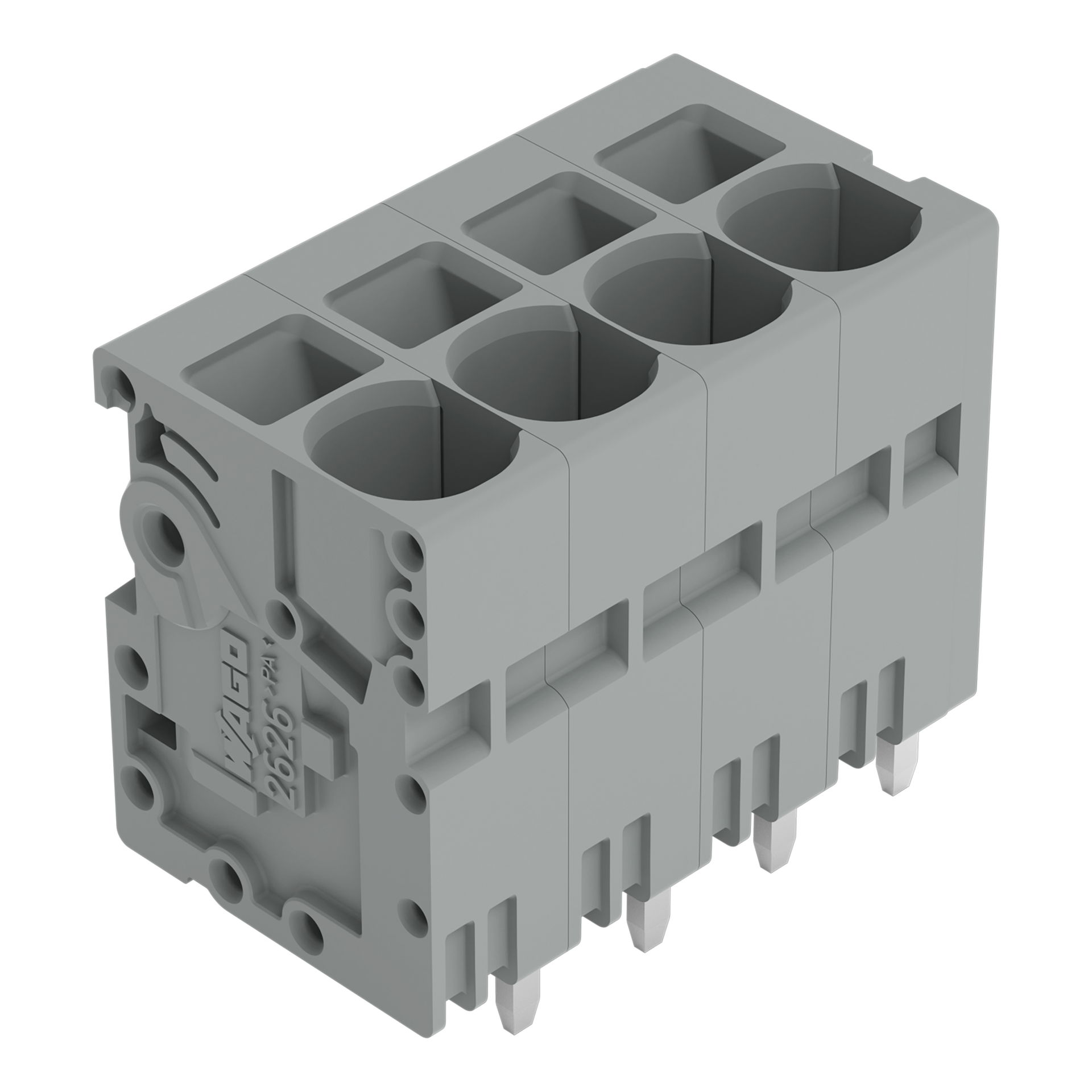 PCB terminal block 6 mm² Pin spacing 7.5 mm gray