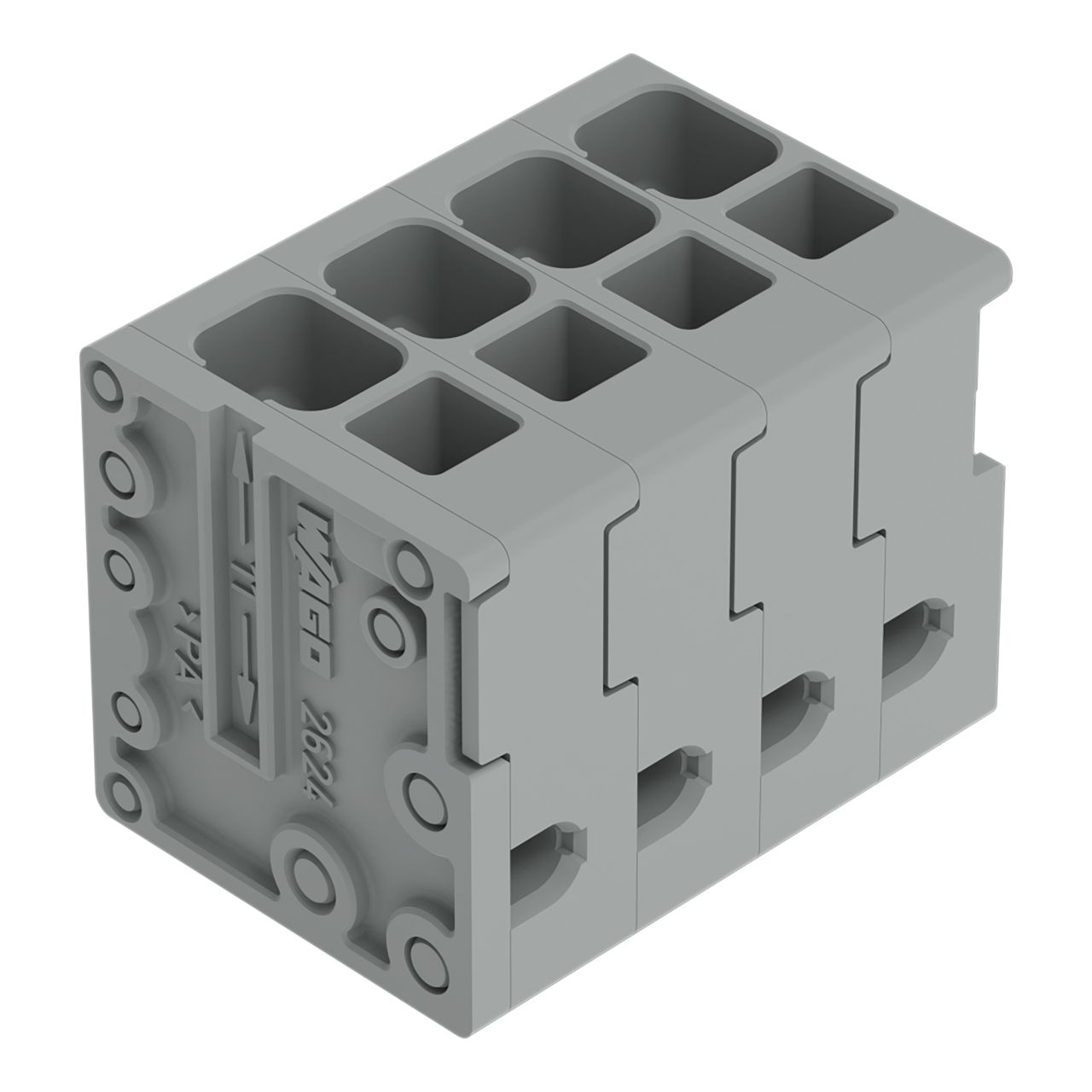 PCB terminal block 4 mm² Pin spacing 5 mm gray