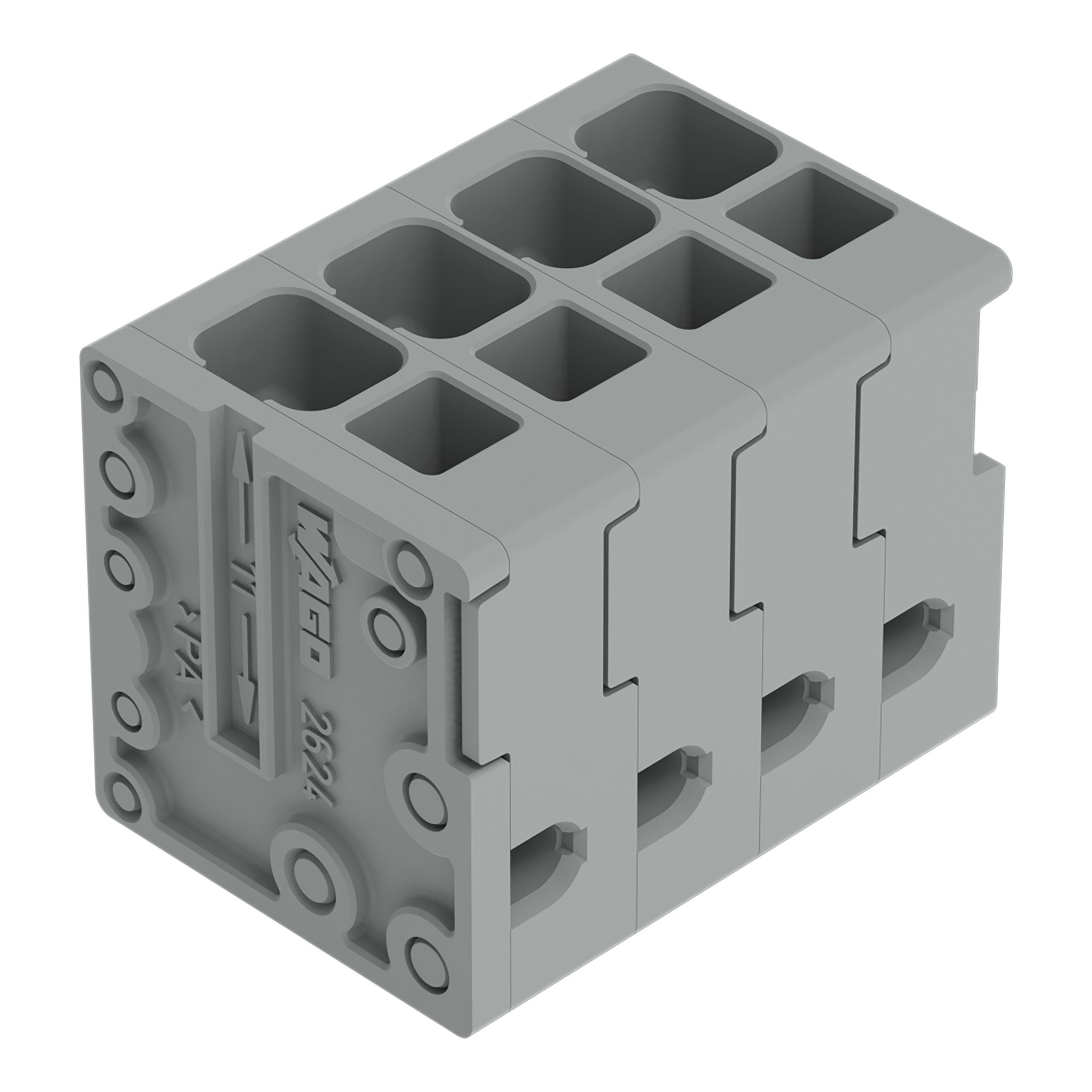 PCB terminal block 4 mm² Pin spacing 5 mm gray