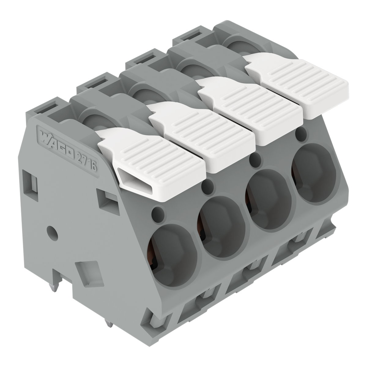 PCB terminal block lever 16 mm² gray
