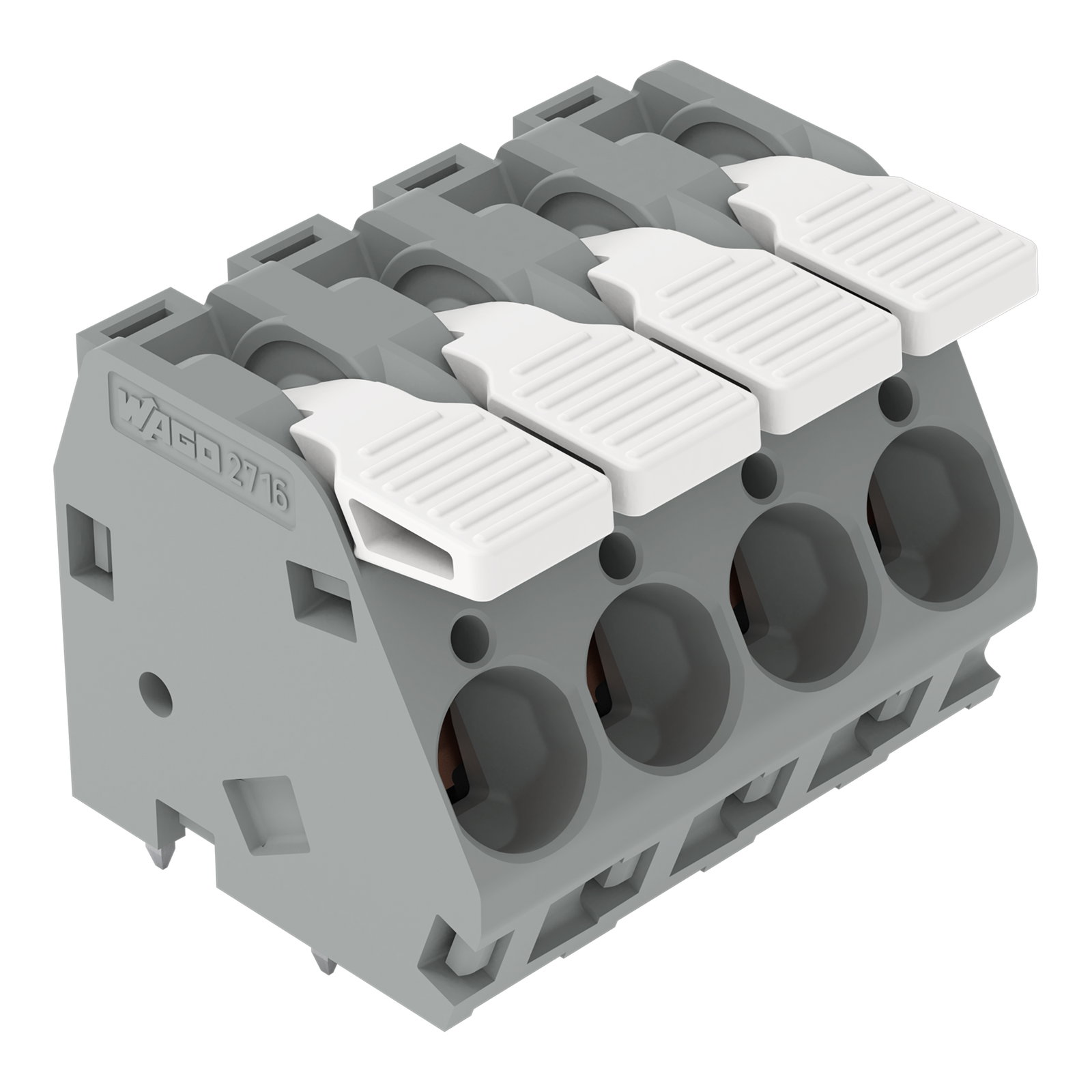 PCB terminal block lever 16 mm² gray