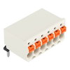 1-conductor THT female connector angled push-button Push-in CAGE CLAMP® light gray