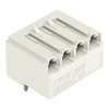 THT female header angled Pin spacing 5 mm light gray