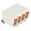 1-conductor THT female connector angled push-button Push-in CAGE CLAMP® light gray