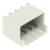 THT male header 1.4 mm Ø solder pin angled light gray