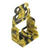 Mounting carrier with strain relief for 10-wire connectors 221 Series - 4 mm² dark gray/yellow