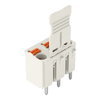 1-conductor THT female connector straight push-button Push-in CAGE CLAMP® light gray
