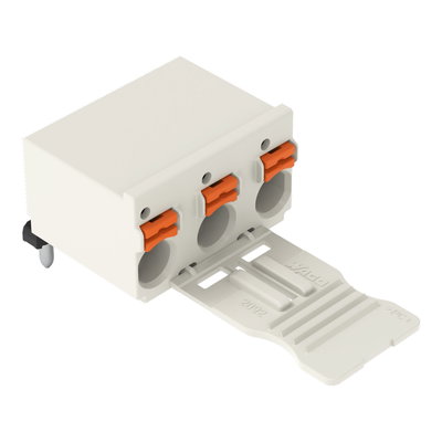 1-conductor THT female connector angled push-button Push-in CAGE CLAMP® light gray