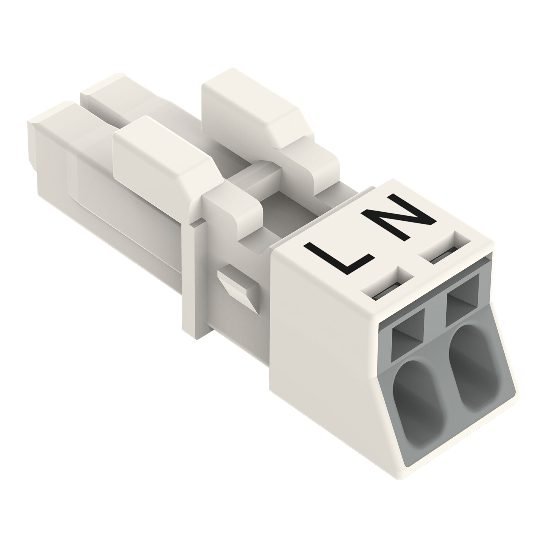 Socket 2-pole Cod. A white