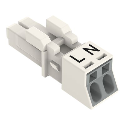 Socket 2-pole Cod. A white