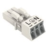 Socket 3-pole Cod. A white