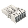 Socket 5-pole Cod. A white