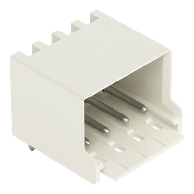 THT male header 1.0 mm Ø solder pin angled light gray