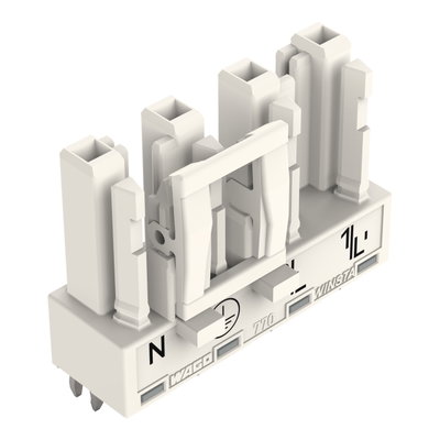 Socket for PCBs straight 4-pole white