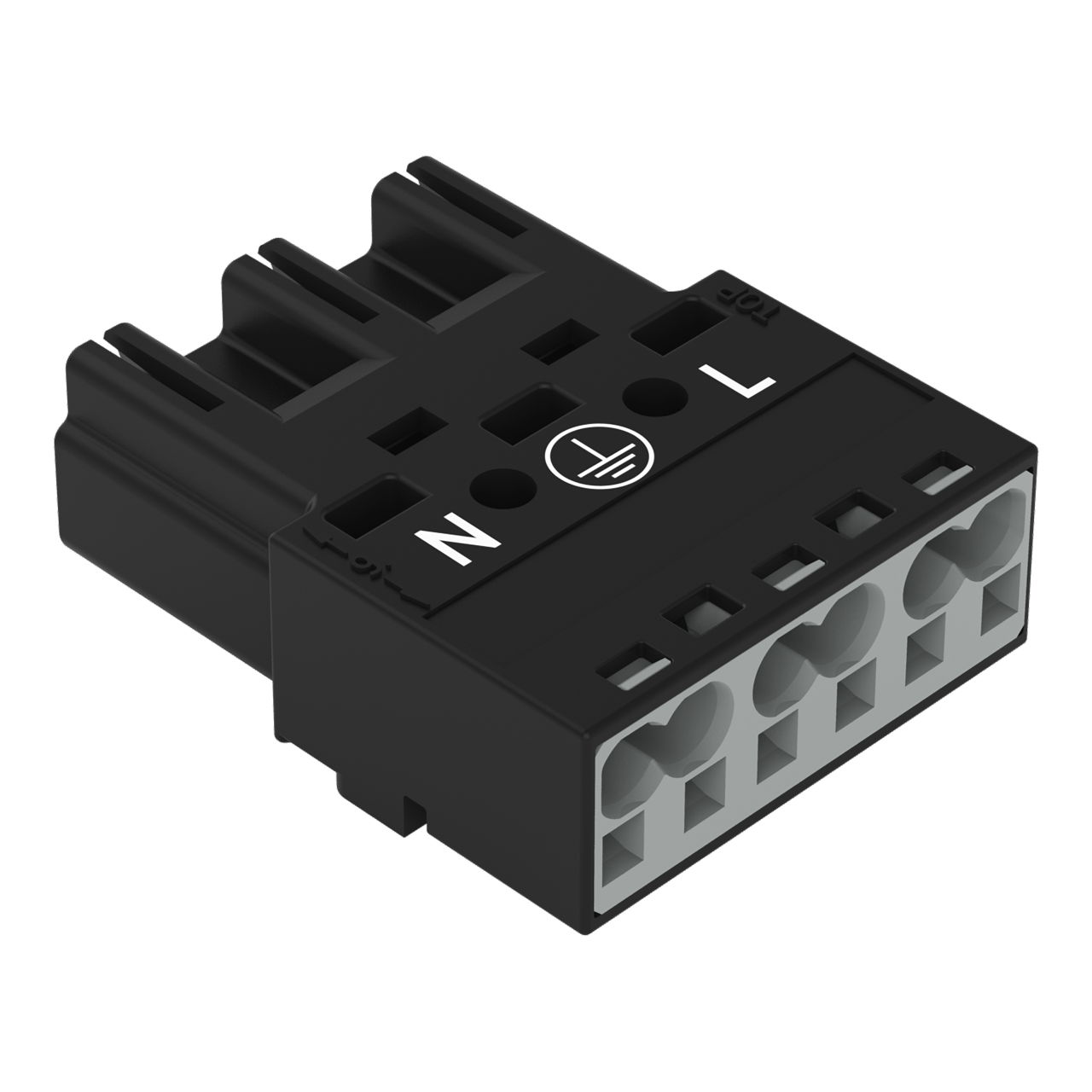 Plug 3-pole Cod. A black