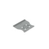 Strain relief plate for female and male connectors 35 mm wide gray