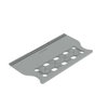 Strain relief plate for female and male connectors 75 mm wide gray
