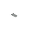 Strain relief plate for female and male connectors 12.5 mm wide gray