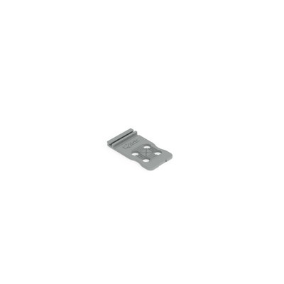 Strain relief plate for female and male connectors 12.5 mm wide gray