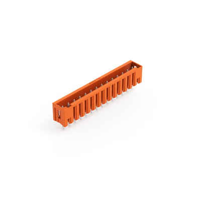 THT male header 1.0 x 1.0 mm solder pin straight orange
