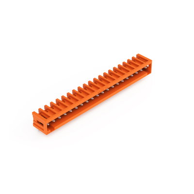 THT male header 1.0 x 1.0 mm solder pin angled orange