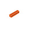 THT male header 1.0 x 1.0 mm solder pin angled orange