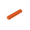THT male header 1.0 x 1.0 mm solder pin angled orange