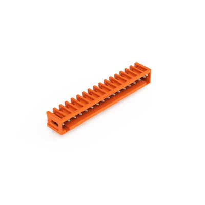 THT male header 1.0 x 1.0 mm solder pin angled orange