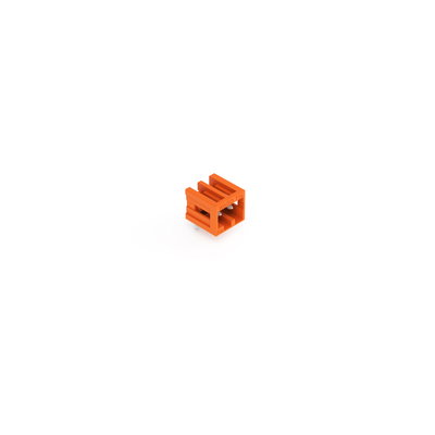 THT male header 1.0 x 1.0 mm solder pin angled orange