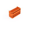 THT double-deck male header 1.0 x 1.0 mm solder pin angled orange
