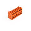 THT double-deck male header 1.0 x 1.0 mm solder pin angled orange